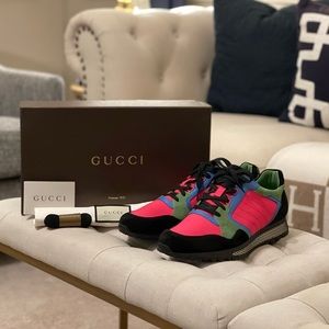 Gucci Suede Icaro Pink/Green/Blue/Black Sneakers